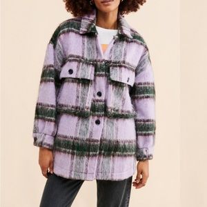 Oversized Plaid Shirt Jacket